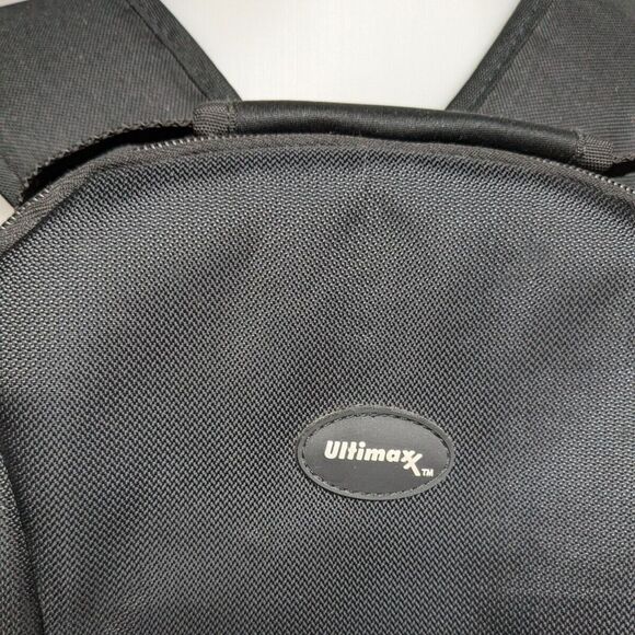 Ultimax Camera DSLR Padded Backpack / Bag Pockets Hoop N Loop Black - Picture 6 of 8
